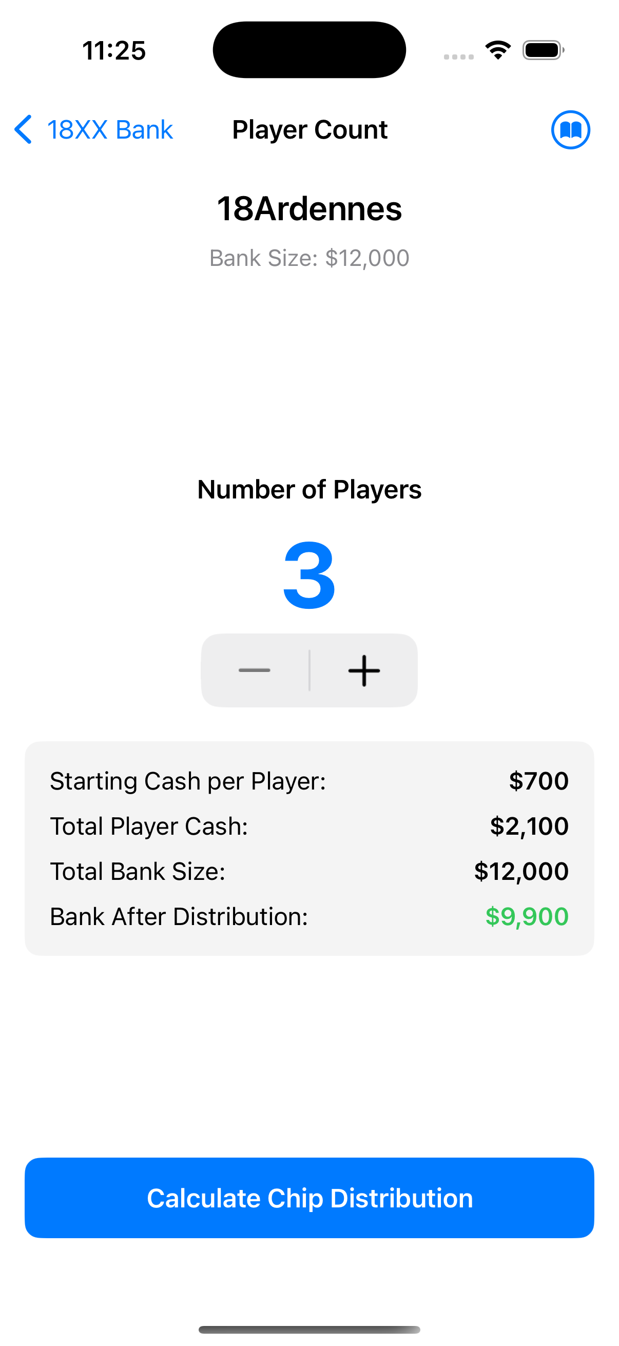 Player count selection screen